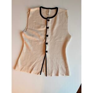 Anthropologie (Maeve) Crew Neck Button down knit vest top- Size M